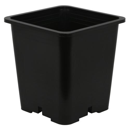 Gro Pro Premium Black Square Pot 9 in x 9 in x 10.5 in, 3.68 Gallons