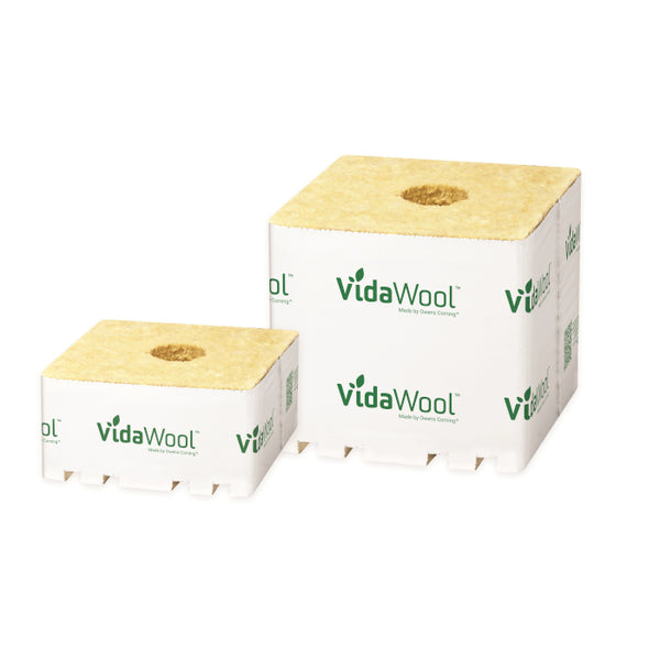 VidaWool Rockwool Block 190 with Hole, 6 Inch x 6 Inch x 5.3 Inch - Case of 48