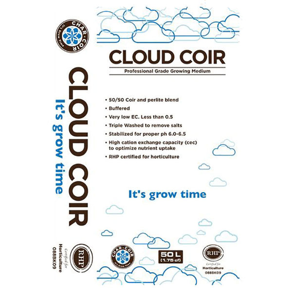 Char Coir Cloud Cloir 50/50 Perlite/Coco, RHP Certified, 50 Liter