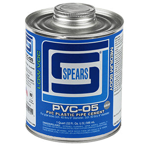 Spears PVC-05 Gray Medium Body PVC Cement Pint