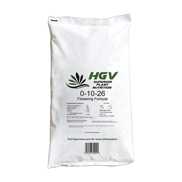 HGV Nutrients Flowering Formula 0-10-26, 25 lbs.