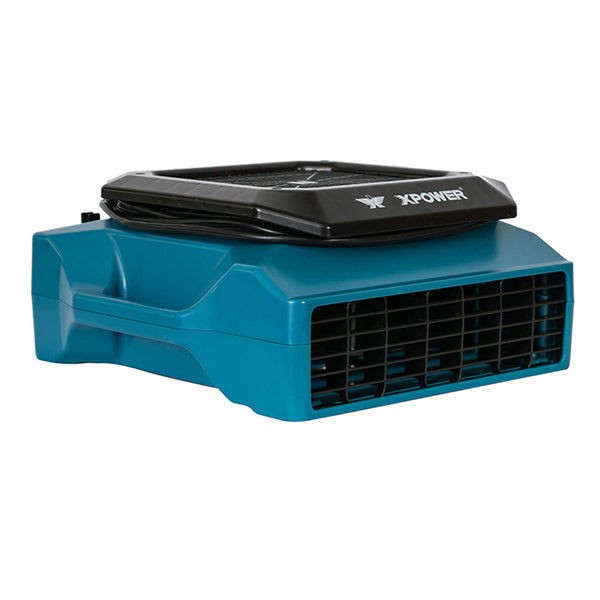 XPOWER XL-760AM Professional Low Profile Air Mover With Integrated Meter, 1/3 HP, 1150 CFM