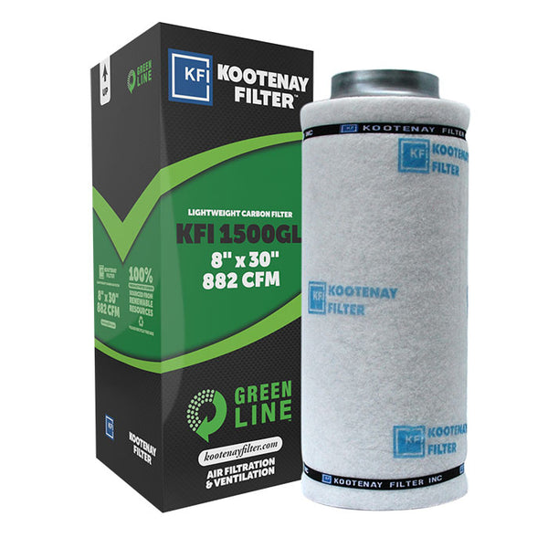 Kootenay Filter KFI 1500 Green Line Carbon Filter with Flange, 8