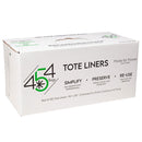 454 Bags Tote Liner, 38 Gallon 54 Inch x 36 Inch, Clear - Pack of 125