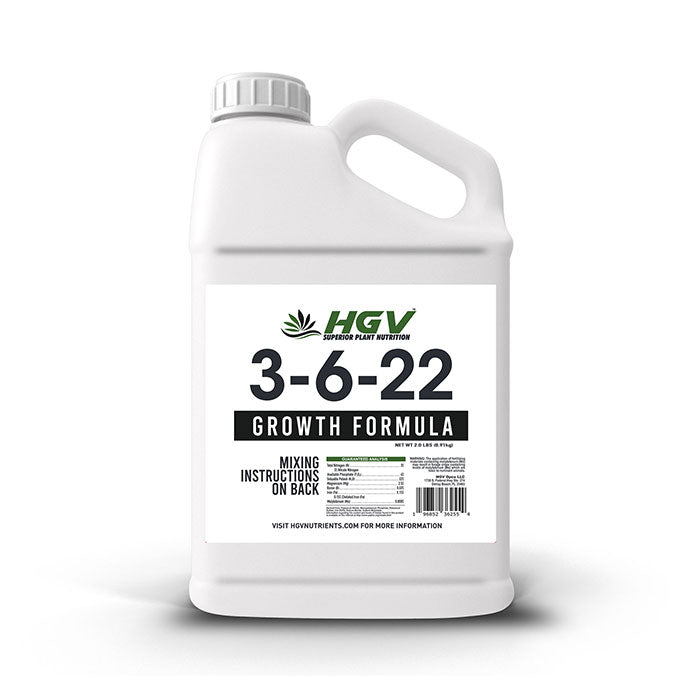 HGV Nutrients Growth Formula 3-6-22, 1 Gallon Jug