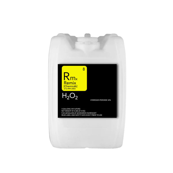 Remix Chem - Hydrogen Peroxide 34% H2O2, 5 Gallon