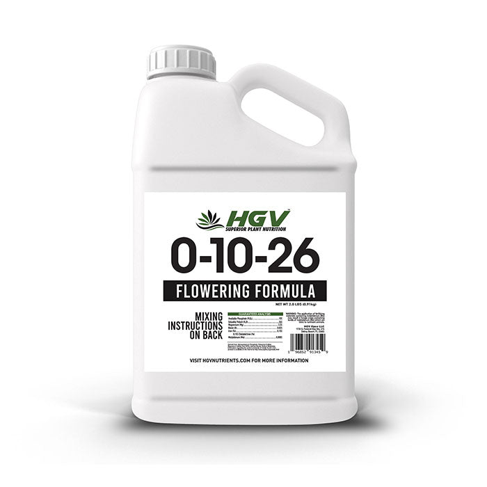 HGV Nutrients Flowering Formula 0-10-26, 1 Gallon Jug