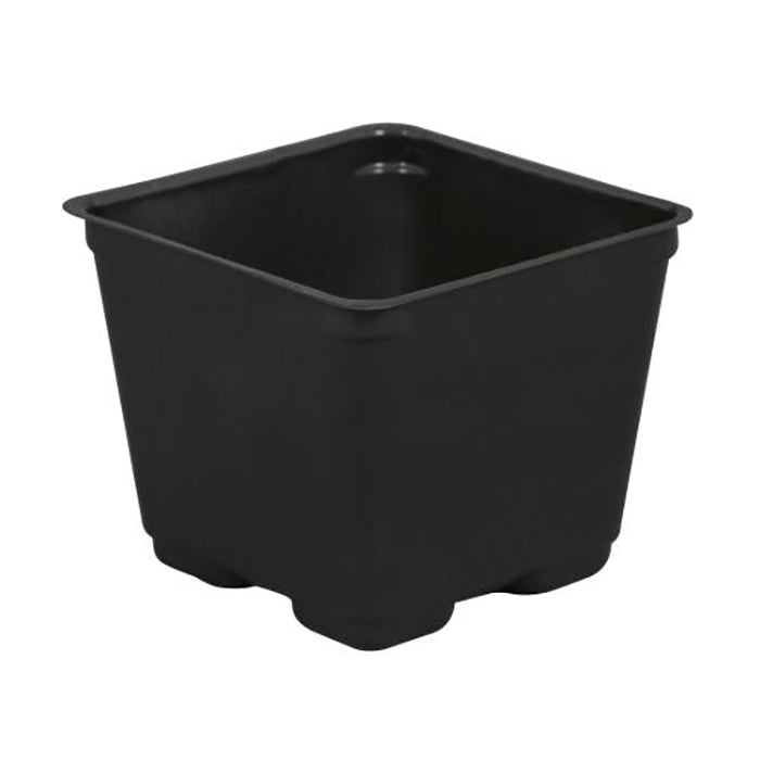 Gro Pro Square Plastic Pot Black, 4 inch
