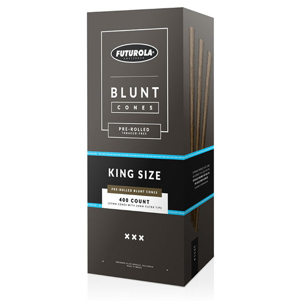 Futurola King Size 109/26 Tobacco-Free Blunt Cones - Case of 2400