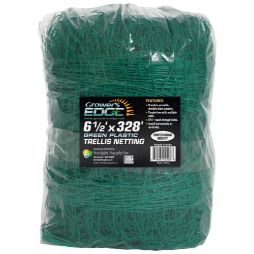 Grower's Edge Trellis Netting, 6.5 ft x 328 ft - Green