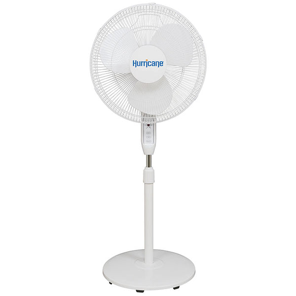 Hurricane Supreme Oscillating Stand Fan with Remote, 16 in. - White