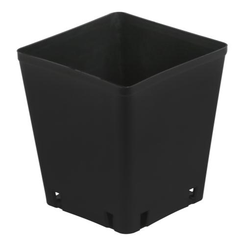 Gro Pro Black Plastic Square Pot, 5 x 5 x 5.25 in