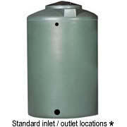 Chem-Tainer Vertical Water Tank, 4000 Gallon - 95" x 140"