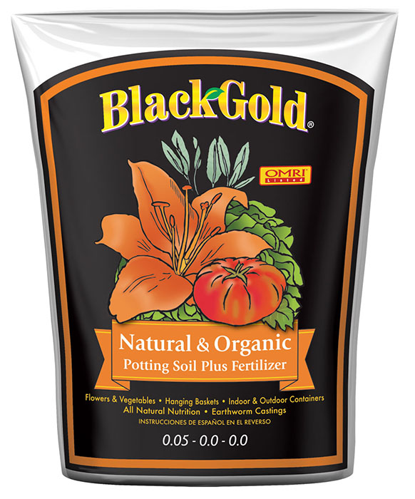 Black Gold Natural & Organic Potting Soil Plus Fertilizer, 1.5 cu ft