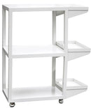 Across International 3-Shelf Steel Mobile Cart for 0.9 & 1.9 CF Vacuum Ovens