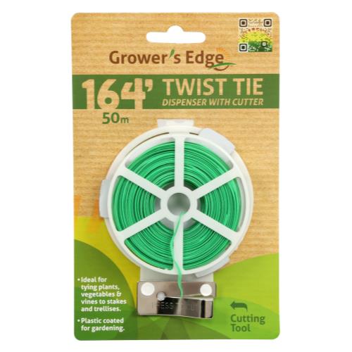 Grower's Edge Twist Tie Dispenser w/ Cutter - 164 ft