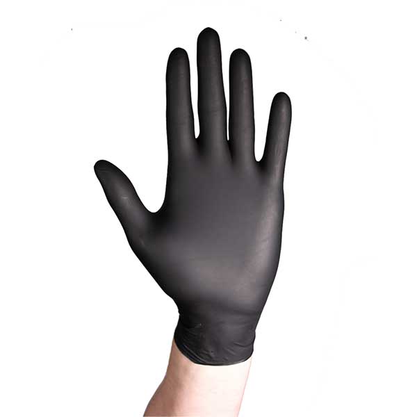 BMC Protect Grip Protect Precise Black 5 Nitrile Powder - Free Exam Gloves Medium, 100 count (10/case)
