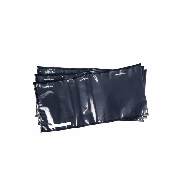 Shield N Seal 300 Pre-Cut Clear and Black Vacuum Sealer Bags, 11" x 24" - Pack of 50