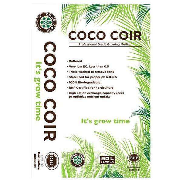 Char Coir 100% RHP Certified Coco Coir, 50 Liter