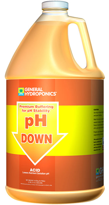 General Hydroponics pH Down Liquid, 1 Gallon