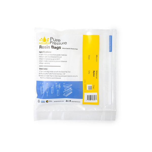 PurePressure - Food Grade Nylon Mesh Rosin Filter Bags 2" x 3" 36 - 50 Pack