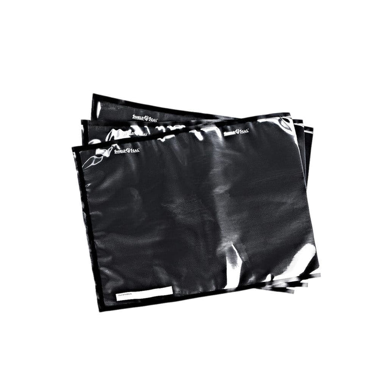 Shield N Seal 500 Pre-Cut Clear and Black Vacuum Sealer Bags, 15" x 20" - Pack of 50