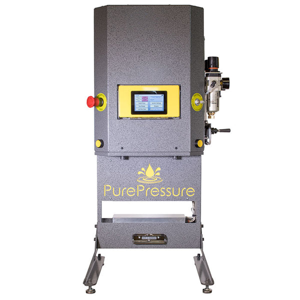 PurePressure Longs Peak 8 Ton Pneumatic Rosin Press with Automatic Pressure Control - 10" x 3"