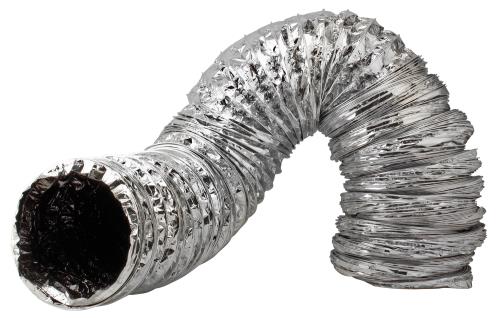 Ideal-Air Supreme Silver / Black Ducting, 6" x 25 ft