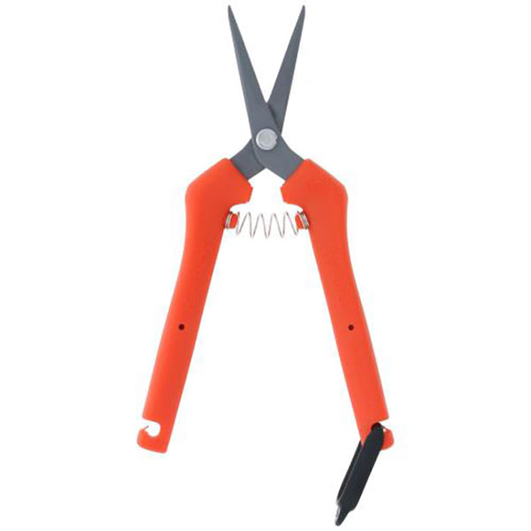 Chikamasa TP-500SF Spring Loaded Straight Blade Garden Scissors With Fluorine Coating