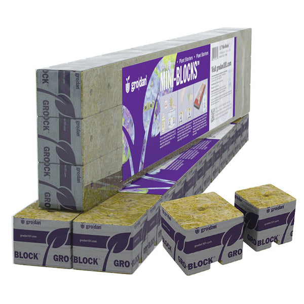 Grodan Starter Mini-Blocks, 1.5" - 45 per Strip - Case of 50 Strips
