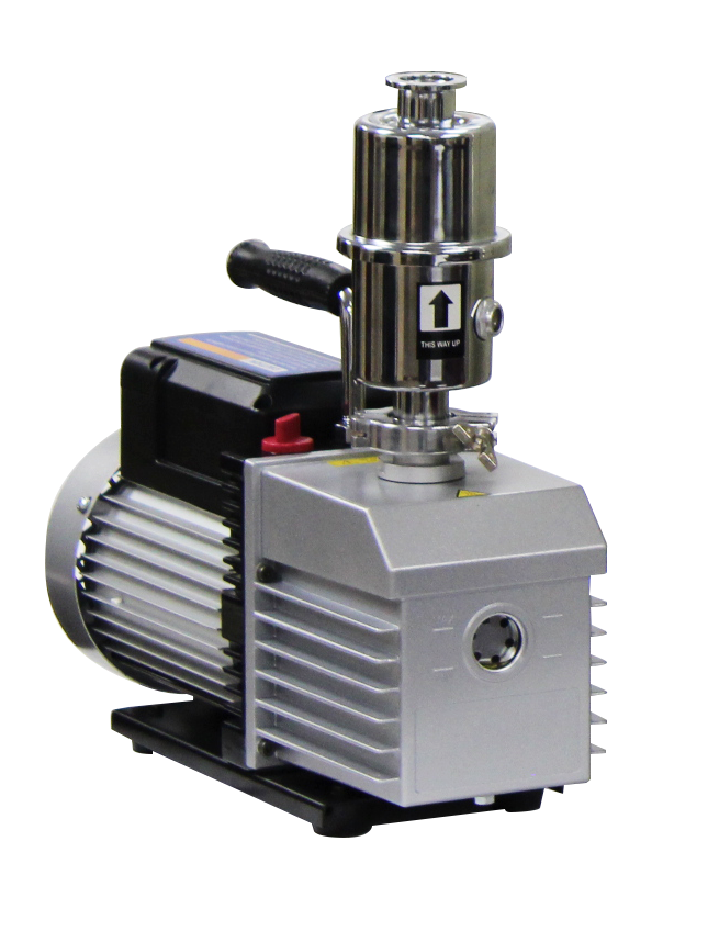 AI - EasyVac 7.2 CFM Sliding-Vane Compact Vacuum Pump with Oil Mist Filter, 3/8'' Silicone Tubing