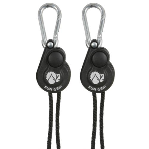 Sun Grip Push Button Light Hangers 1/8 in - Black - (2 Per Pack)