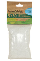 Grower's Edge Soft Mesh Trellis Netting 5 ft x 30 ft with 3.5 in Squares - White