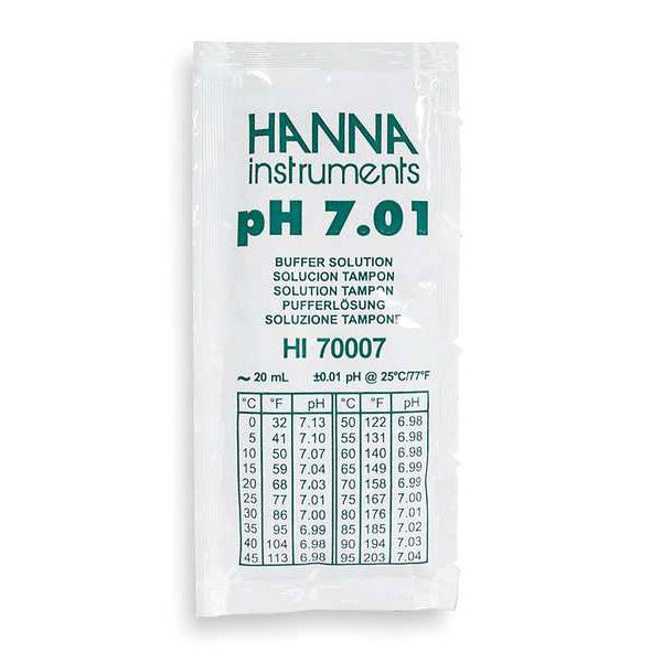 Hanna Instruments pH 7.01 Calibration Solution, 20 mL - Case of 25