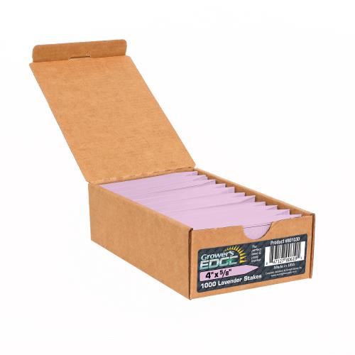 Grower's Edge Plant Stake Labels, Lavender, 4" x 5/8", Case of 1000