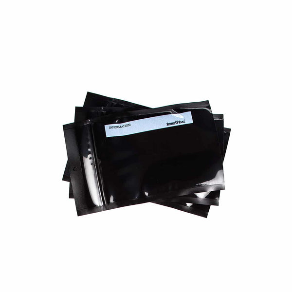 Shield N Seal 1700 Pre-Cut All Black Vacuum Sealer Bags with Zipper, 5" x 8" - Pack of 50